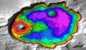Shaded color-relief bathymetry map 