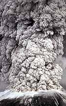 Plinian eruption column