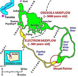 Osceola lahar, Electron lahar